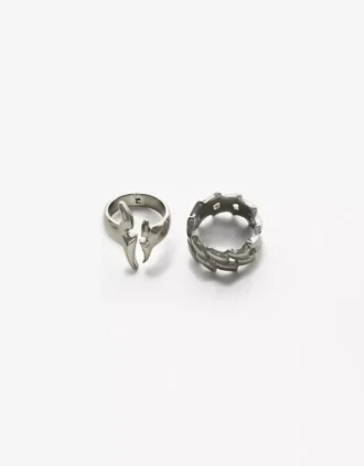 2er-Pack Stahlringe – Accessoires – Herren