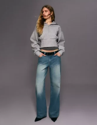 Baggy-Jeans mit mittlerer Leibhöhe – Hosen