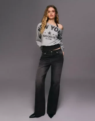 Baggy-Jeans mit mittlerer Leibhöhe – Hosen