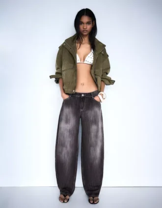 Baggy-Jeans mit niedriger Leibhöhe