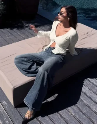 Baggy-Jeans mit niedriger Leibhöhe