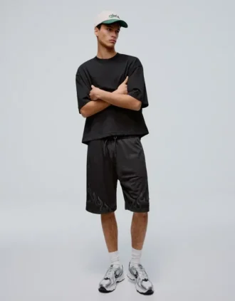 Bedruckte Bermudashorts aus Mesh