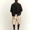 Bedruckte Bermudashorts mit weitem Bein – Herren Bedruckte Bermudashorts mit weitem Bein – Herren
