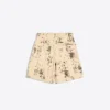 Bedruckte Bermudashorts mit weitem Bein – Herren Bedruckte Bermudashorts mit weitem Bein – Herren