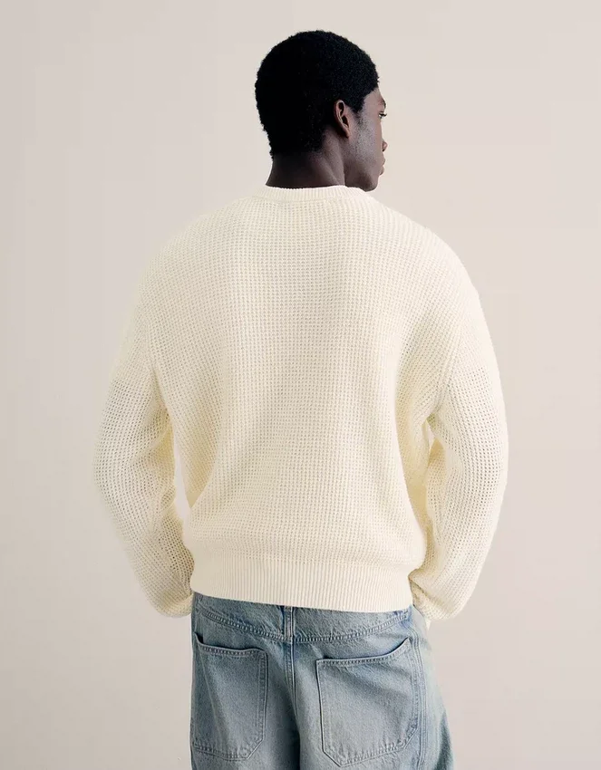 Bedruckter Henley-Pullover – Pullover und Strickjacken Bedruckter Henley-Pullover – Pullover und Strickjacken