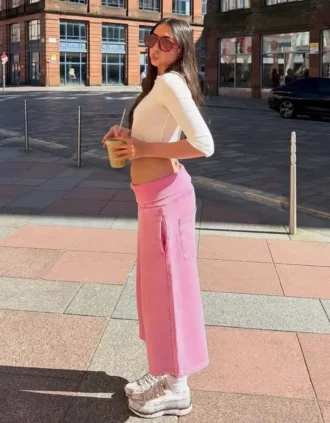 Bermudashorts aus Plüsch mit Fading-Effekt