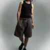 Bermudashorts mit Faded-Wash-Effekt und gerader Fit – Shorts und Jorts