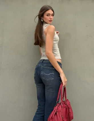 Bootcut-Jeans mit niedriger Leibhöhe