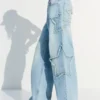 Boyfriend-Jeans mit niedriger Leibhöhe und Sternen