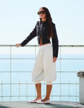 Caprihose mit tiefem Schritt