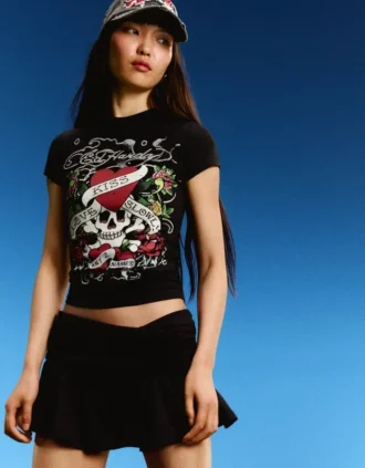 Ed Hardy X Bershka Kurzarm-T-Shirt mit Print Ed Hardy X Bershka Kurzarm-T-Shirt mit Print