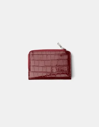 Gepolsterte Handtasche mit Tierprint in Lackoptik – Accessoires