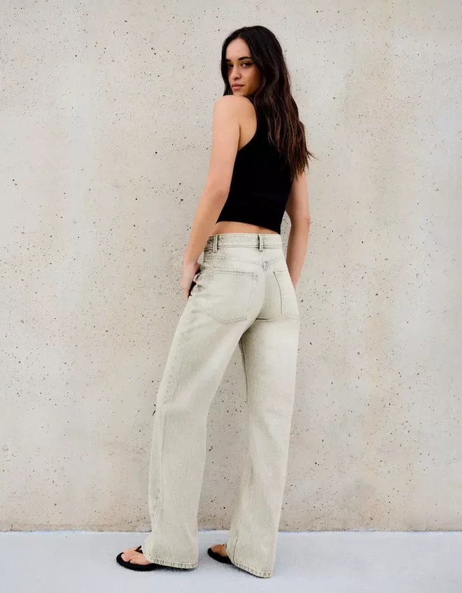 Jeans mit hoher Taille, Straight-Schnitt und Wide Leg – Hose Jeans mit hoher Taille, Straight-Schnitt und Wide Leg – Hose