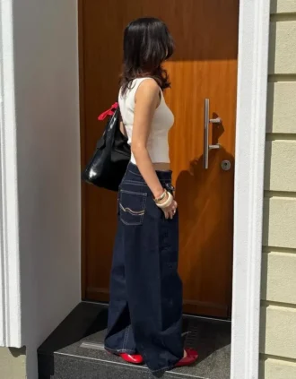 Low-Rise-Jeans mit lockerer Passform