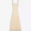 Midi-Kleid mit Spitzenbesatz