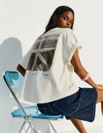 Oversize-T-Shirt mit Aufdruck