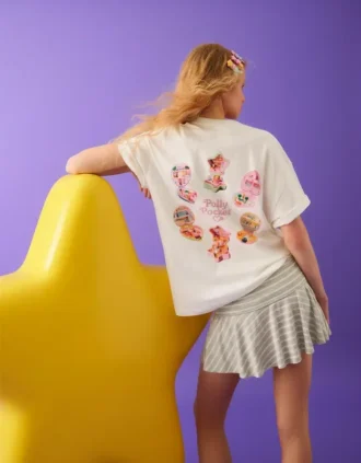 Oversize-T-Shirt mit Polly-Pocket-Aufdruck Oversize-T-Shirt mit Polly-Pocket-Aufdruck