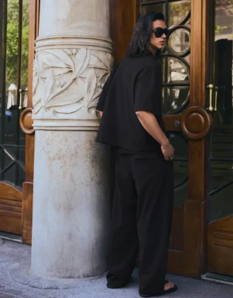 Super-Baggy-Halb-Jogger-Hose mit Falten – Hose Super-Baggy-Halb-Jogger-Hose mit Falten – Hose