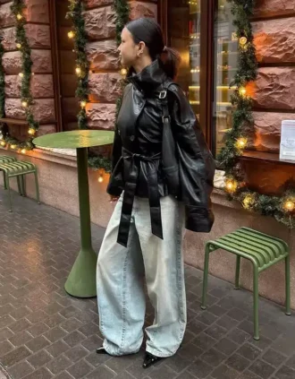 Super-Wide-Leg-Jeans mit niedriger Leibhöhe – #Bershkastyle – Damen